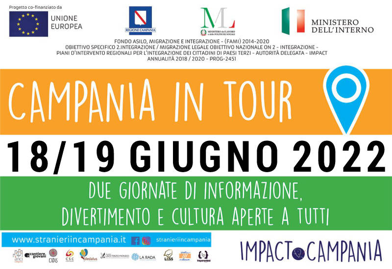 Il Campania in Tour arriva a Napoli: il 18 e 19 giugno