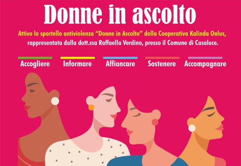 Casaluce. Sportello antiviolenza “Donne in Ascolto” attivo due volte al mese
