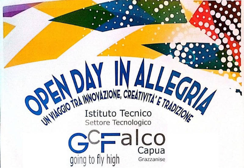 “Open day in allegria. Un viaggio tra innovazione, creatività e tradizione”.  Due giorni di eventi eccezionali all’Istituto Giulio Cesare Falco di Capua. Appuntamento il 31 gennaio e il 1 febbraio
