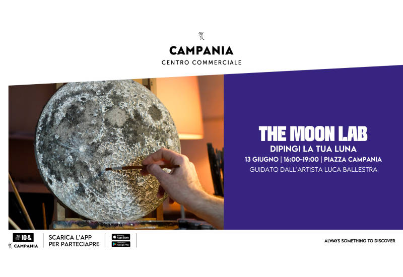 Al Centro Campania arriva “The Moon Lab”: workshop esclusivo con l’artista Luca Ballestra